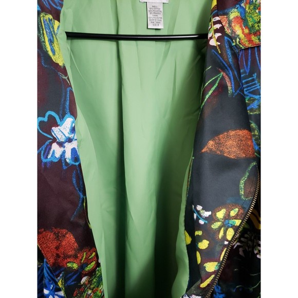 CHICO'S floral lined zip jacket multicolored sz 3 ( XL)  long sleeve - Picture 6 of 8